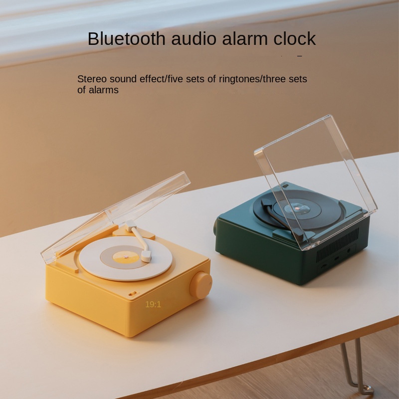 YEZHOU Creative Retro stereo speaker Atomic echo wireless Bluetooth Portable Desktop Vinyl Retro Alarm Clock Audio
YEZHOU Creative Retro stereo speaker Atomic echo wireless Bluetooth Portable Desktop Vinyl Retro Alarm Clock Audio
