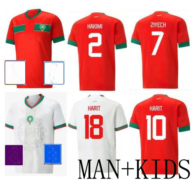 2022 Morocco Soccer Jerseys Maillot de foot ZIYECH BOUTAIB Camiseta de futbol BOUSSOUFA EL AHMADI HARIT national team Kids Kit football shirt JERSEY player version, Away player version
2022 Morocco Soccer Jerseys Maillot de foot ZIYECH BOUTAIB Camiseta de futbol BOUSSOUFA EL AHMADI HARIT national team Kids Kit football shirt JERSEY player version, Away player version