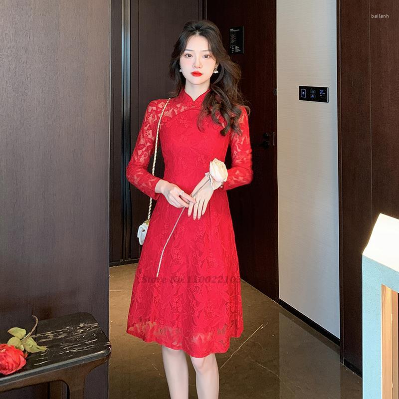 Ethnic Clothing 2022 Lace Women Cheongsam Asian Bride Wedding Evening Party Dress Qipao Prom Mesh Gown Formal Elegant Oriental
Ethnic Clothing 2022 Lace Women Cheongsam Asian Bride Wedding Evening Party Dress Qipao Prom Mesh Gown Formal Elegant Oriental