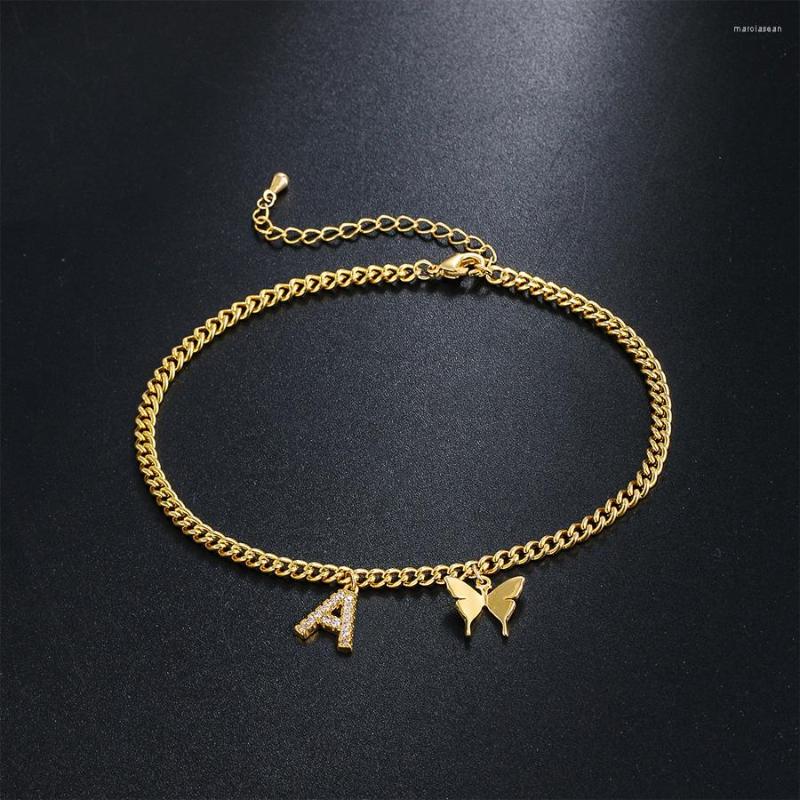Anklets Arrival High Quality Shiny CZ 26 Initial Letters And Butterfly Charm For Women Teen Girls Foot Jewelry Gifts
Anklets Arrival High Quality Shiny CZ 26 Initial Letters And Butterfly Charm For Women Teen Girls Foot Jewelry Gifts