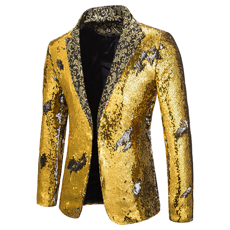 Men's Suits Blazers Luxury Gold Sequin Glitter Jacket Men Slim Fit Notched Lapel Blazer Mens Nightclub Stage Singers Costume Homme 221201, S09 black
Men's Suits Blazers Luxury Gold Sequin Glitter Jacket Men Slim Fit Notched Lapel Blazer Mens Nightclub Stage Singers Costume Homme 221201, S09 black