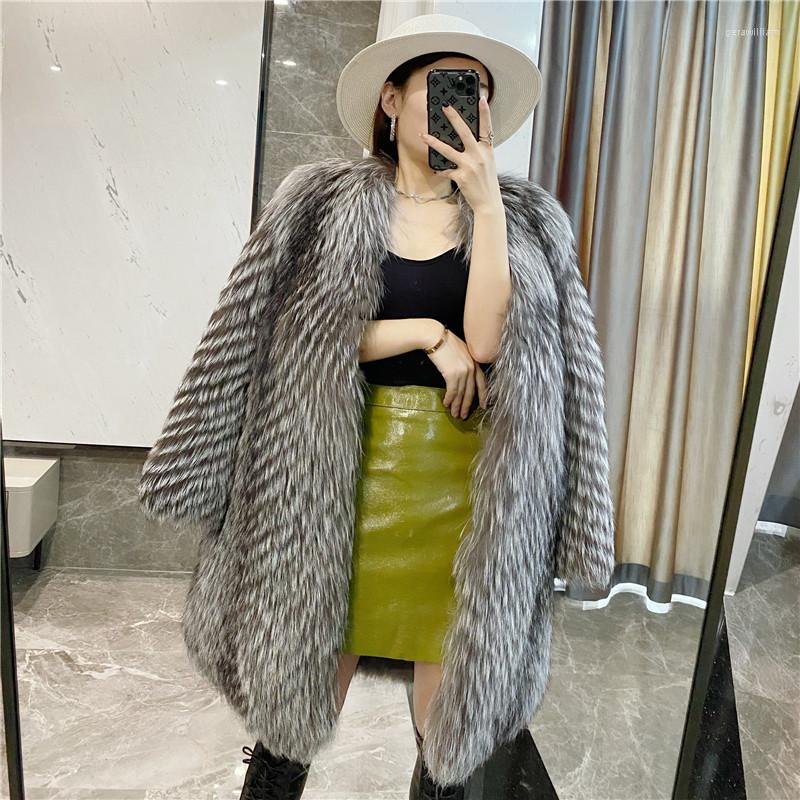 Women' Fur 2022 Winter Coat Women' Mid-length Fashion Encrypted Over-the-knee Mink, Silver fox
Women' Fur 2022 Winter Coat Women' Mid-length Fashion Encrypted Over-the-knee Mink, Silver fox