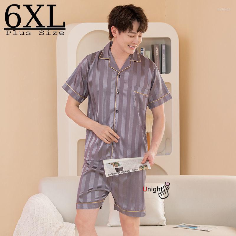 Men's Sleepwear Pajamas With Shorts 2022 Men's Stripe Silk Summer Satin Freedom Home Clothes Casual Large Size 6XL Suit Plaid Pants, Black plaid
Men's Sleepwear Pajamas With Shorts 2022 Men's Stripe Silk Summer Satin Freedom Home Clothes Casual Large Size 6XL Suit Plaid Pants, Black plaid