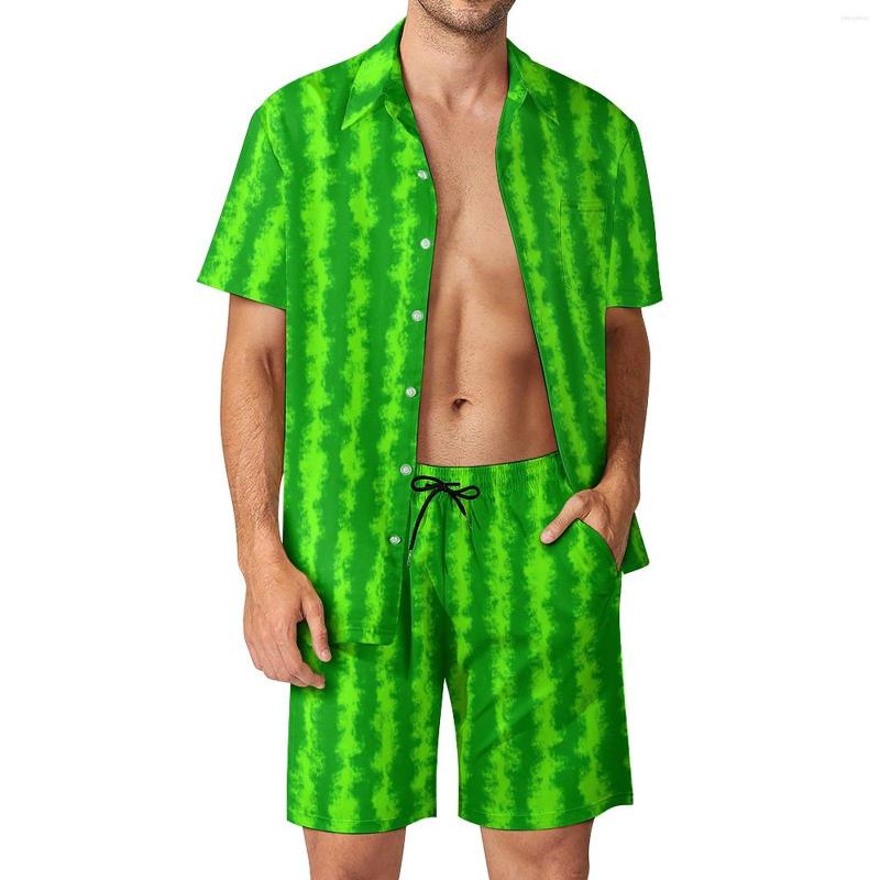 Men's Tracksuits Green Striped Beachwear Men Sets Watermelon Print Casual Shirt Set Summer Shorts 2 Piece Retro Suit Plus Size, Style-3
Men's Tracksuits Green Striped Beachwear Men Sets Watermelon Print Casual Shirt Set Summer Shorts 2 Piece Retro Suit Plus Size, Style-3
