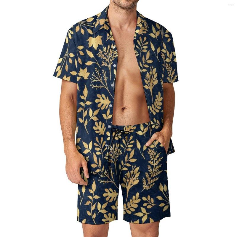 Men's Tracksuits Gold Glitter Leaf Men Sets Elegant Floral Print Casual Shirt Set Vintage Outdoor Shorts Summer Suit Two-piece Plus Size, Style
Men's Tracksuits Gold Glitter Leaf Men Sets Elegant Floral Print Casual Shirt Set Vintage Outdoor Shorts Summer Suit Two-piece Plus Size, Style