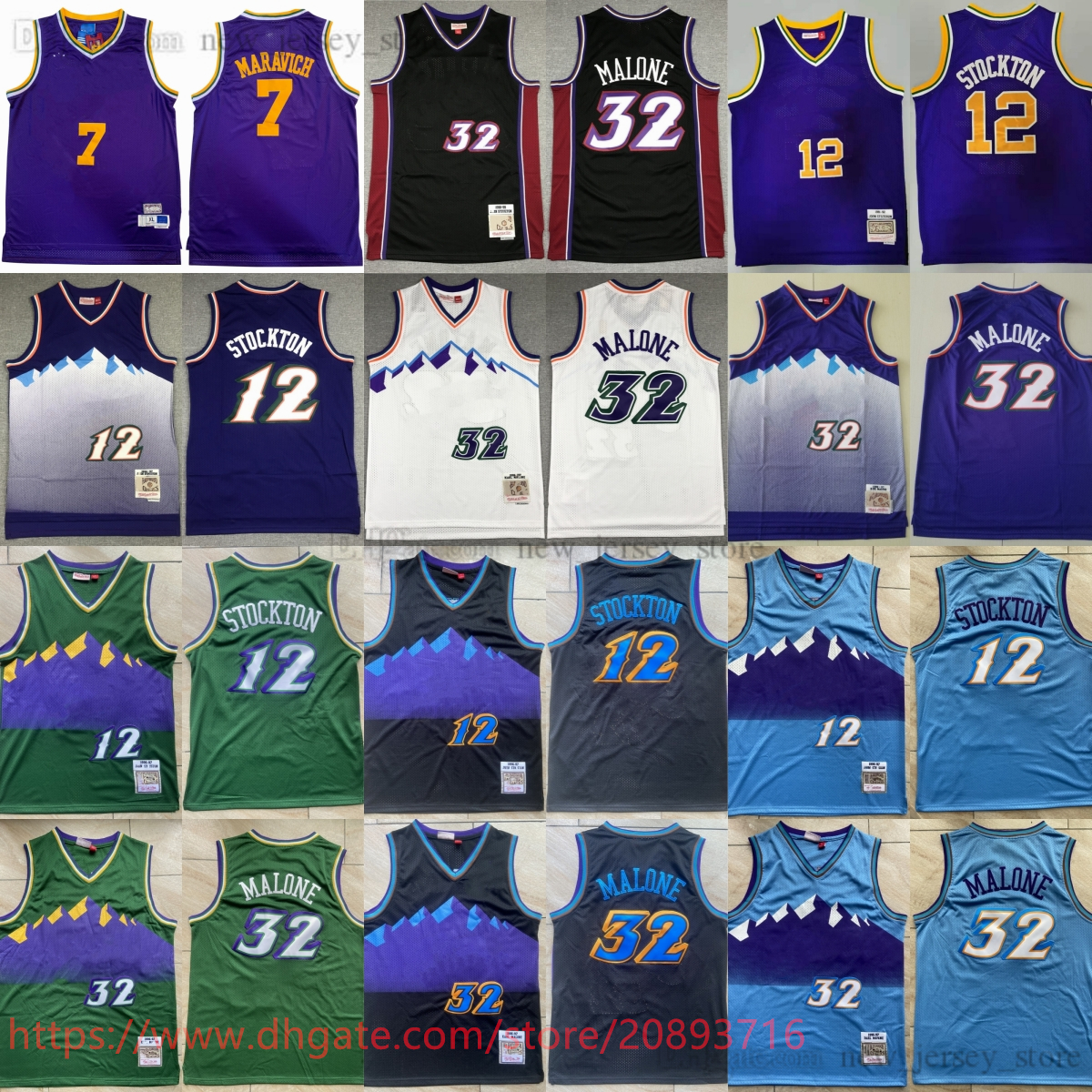 Mitchell and Ness Basketball 12 John Stockton Jerseys Retro Stitched 32 Karl Malone 1996-97 White Purple 1998-99 Black Jersey 7 Pete Maravich 30 Carlos Arroyo, Mitchell&ness
Mitchell and Ness Basketball 12 John Stockton Jerseys Retro Stitched 32 Karl Malone 1996-97 White Purple 1998-99 Black Jersey 7 Pete Maravich 30 Carlos Arroyo, Mitchell&ness