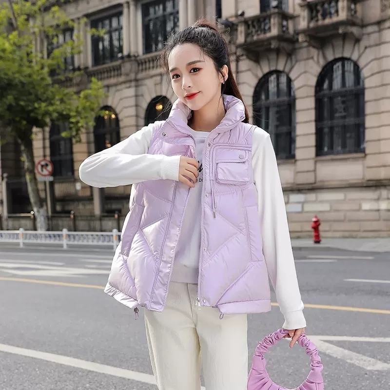 Women's Vests Bright Shiny Women Winter Jacket Stand Collar Cotton padded Fashion Waistcoat Sleeveless Jacket Warm Waistcoat Vest 221202, Blue
Women's Vests Bright Shiny Women Winter Jacket Stand Collar Cotton padded Fashion Waistcoat Sleeveless Jacket Warm Waistcoat Vest 221202, Blue
