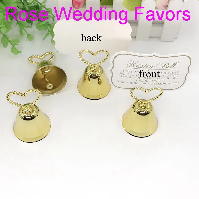 Party Event Other Supplies Kissing Sier Gold Bell Place Card Holder Photo Wedding Table Decoration Favors P