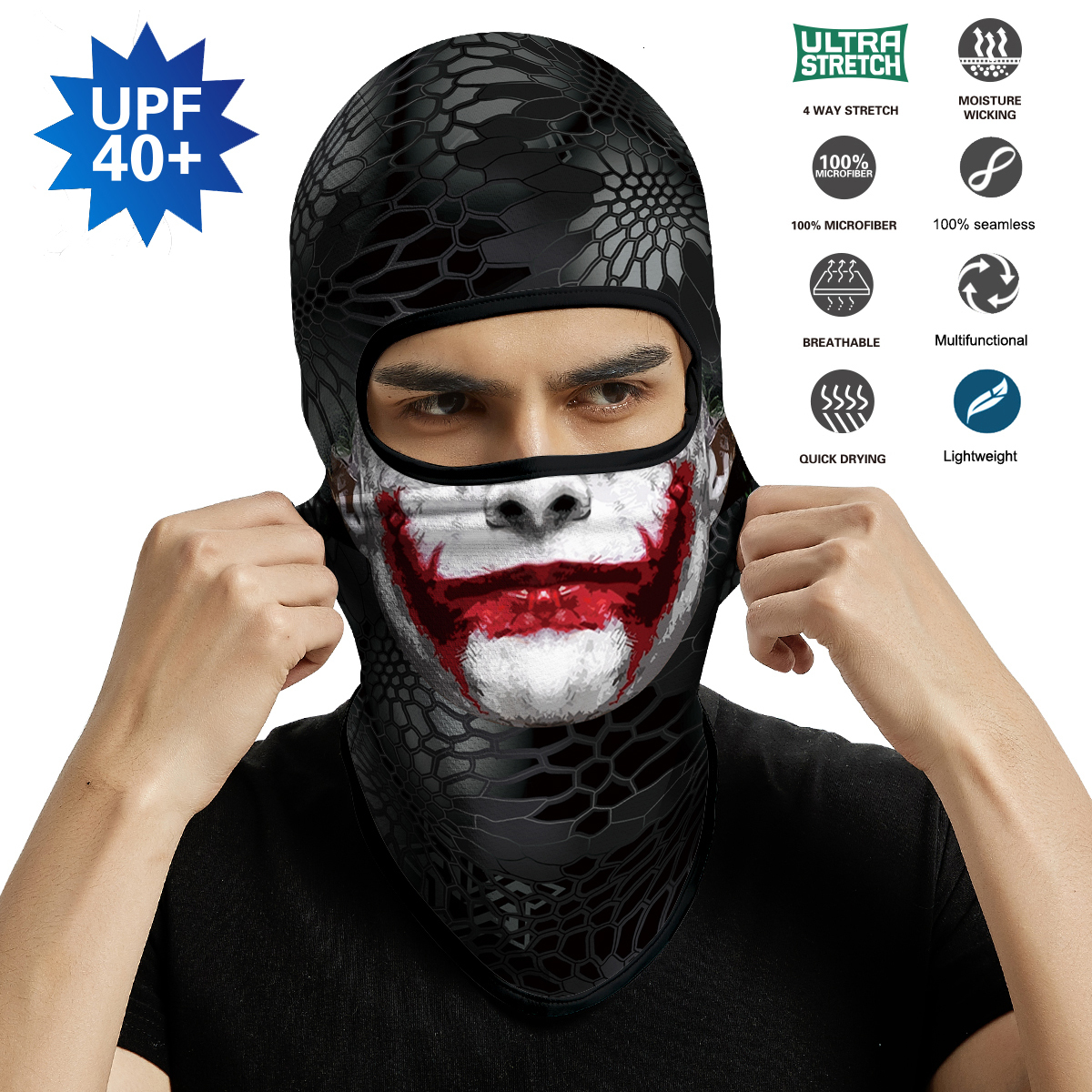 Tactical Hood Summer Balaclava Motorcycle Full Face Shield Outdoor Protective Bandana Scarf Army Cover Joker Breathable Neck Gaiter Venom Mask 221201, Red
Tactical Hood Summer Balaclava Motorcycle Full Face Shield Outdoor Protective Bandana Scarf Army Cover Joker Breathable Neck Gaiter Venom Mask 221201, Red