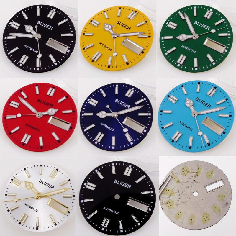 Watch Repair Kits 29mm Stainless Steel Dial And Hands For 24 Jewels NH36A Movement With Date Week Window
Watch Repair Kits 29mm Stainless Steel Dial And Hands For 24 Jewels NH36A Movement With Date Week Window