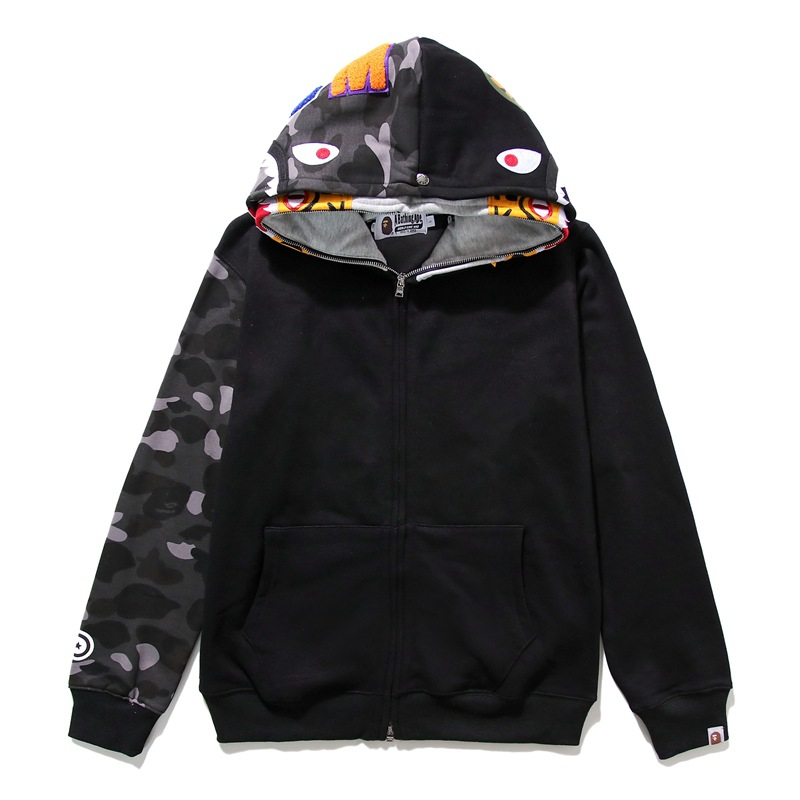 Bape Mens Designer Shark Mouth Hoodies 2 hats Men Women Camouflage Long Sleeve Black Hooded Jacket Mens Hoodie Asian Size M-3XL
Bape Mens Designer Shark Mouth Hoodies 2 hats Men Women Camouflage Long Sleeve Black Hooded Jacket Mens Hoodie Asian Size M-3XL