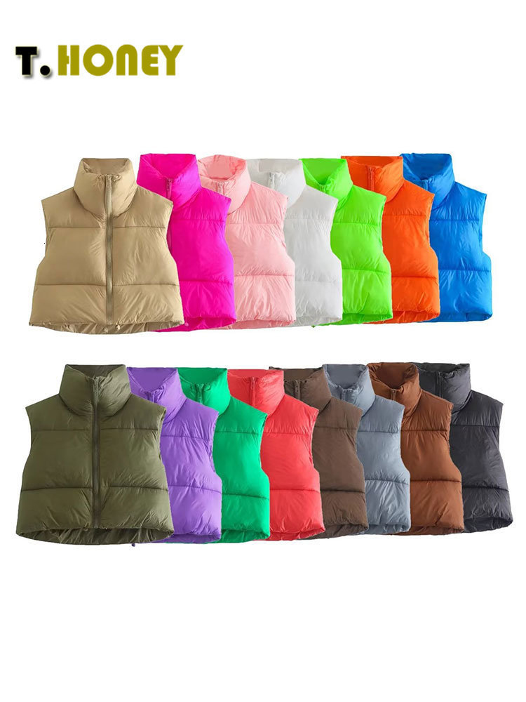 Women's Vests TELLHONEY Women Fashion Mock Neck Front Zipper Sleeveless Puffer Vest Jacket Female Casual Solid Loose Thick Warm Chic Waistcoat 221202, White
Women's Vests TELLHONEY Women Fashion Mock Neck Front Zipper Sleeveless Puffer Vest Jacket Female Casual Solid Loose Thick Warm Chic Waistcoat 221202, White