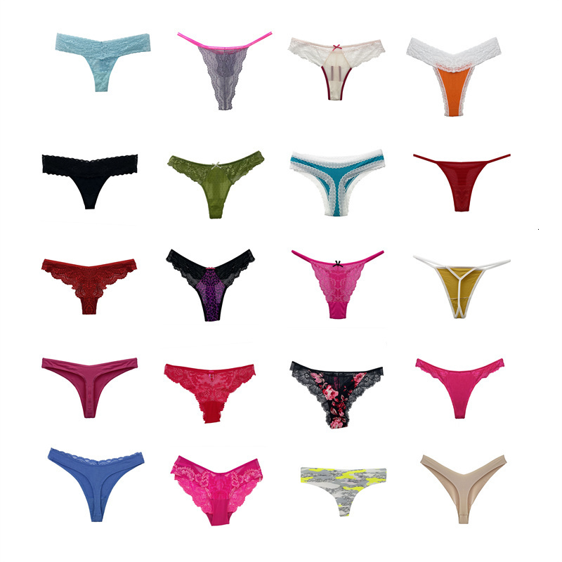 Women's Panties 1020Pcs Women Thongs Set Random Variety of Thongs and GString Women Panties Female Thong T Back Women Underwear 221202