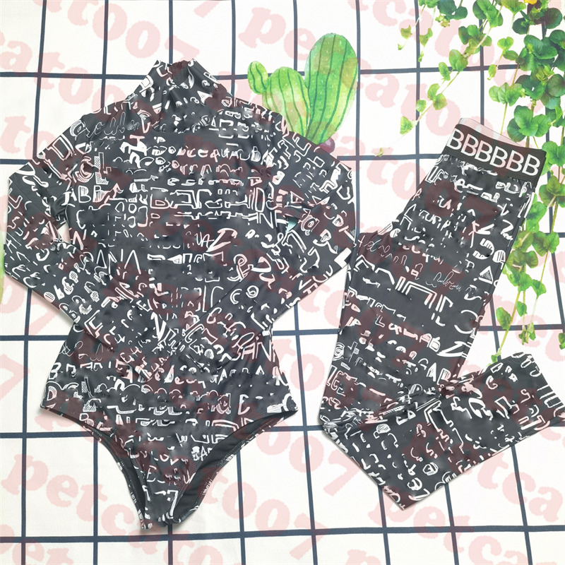 Trendy One Piece Swimsuit Womens Trousers Textile Letter Printed Swimwear Long Sleeve Bikini Sport Pants, Please contact me real picture
Trendy One Piece Swimsuit Womens Trousers Textile Letter Printed Swimwear Long Sleeve Bikini Sport Pants, Please contact me real picture
