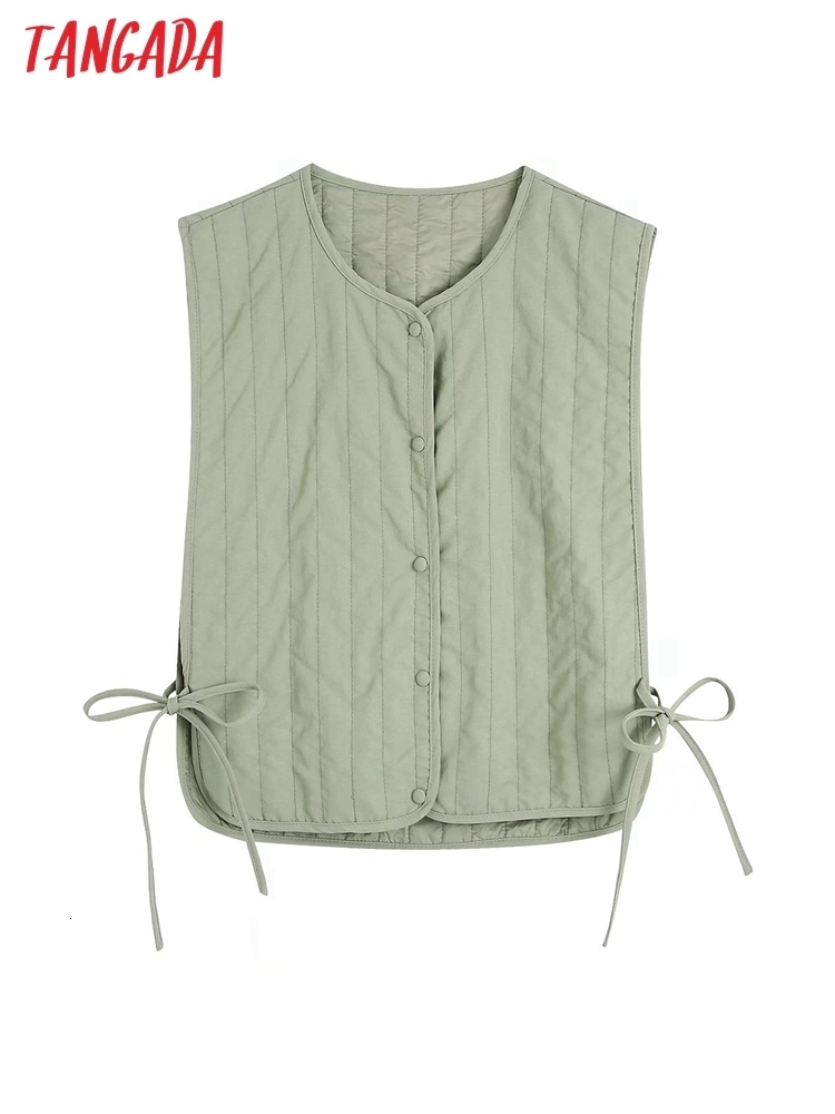 Women' Vests Tangada Women Green Crop Waistcoat Parkas Buttons Female Sleeveless Outwear CE71 221201
Women' Vests Tangada Women Green Crop Waistcoat Parkas Buttons Female Sleeveless Outwear CE71 221201