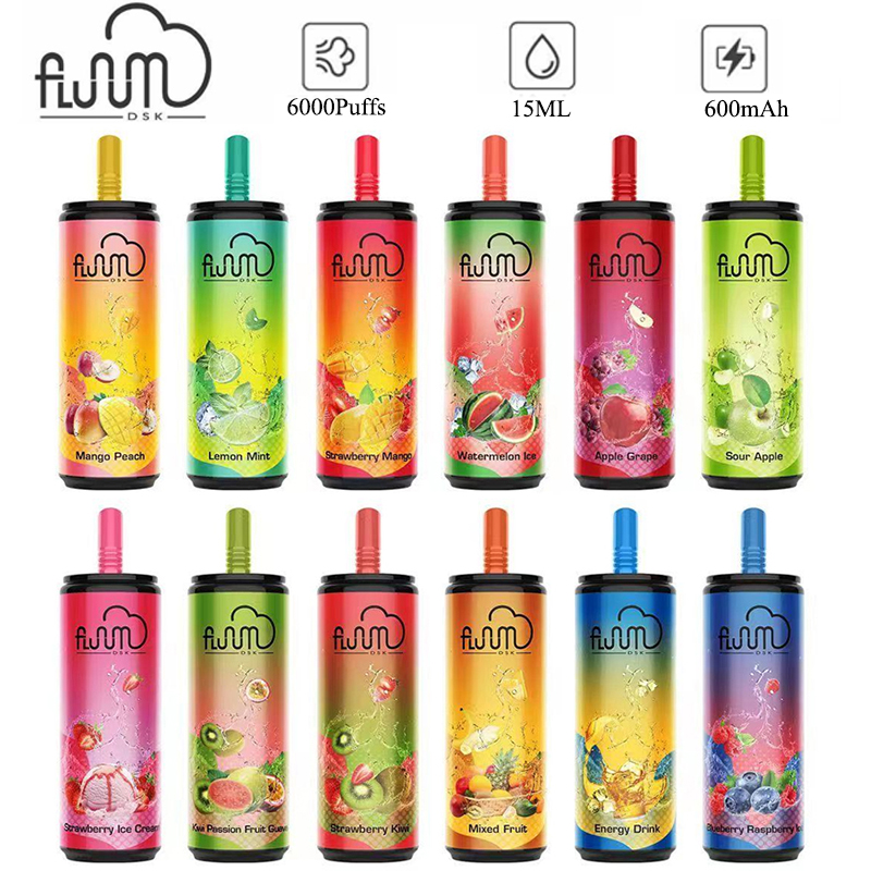 Authentic Fluum Bar Disposable Battery E cigarettes 6000 Puffs Vape Pen 15ml Pre-filled Mesh Coil Pods Cartridge 600mAh Rechargeable Vaporizer 12 Flavors
Authentic Fluum Bar Disposable Battery E cigarettes 6000 Puffs Vape Pen 15ml Pre-filled Mesh Coil Pods Cartridge 600mAh Rechargeable Vaporizer 12 Flavors