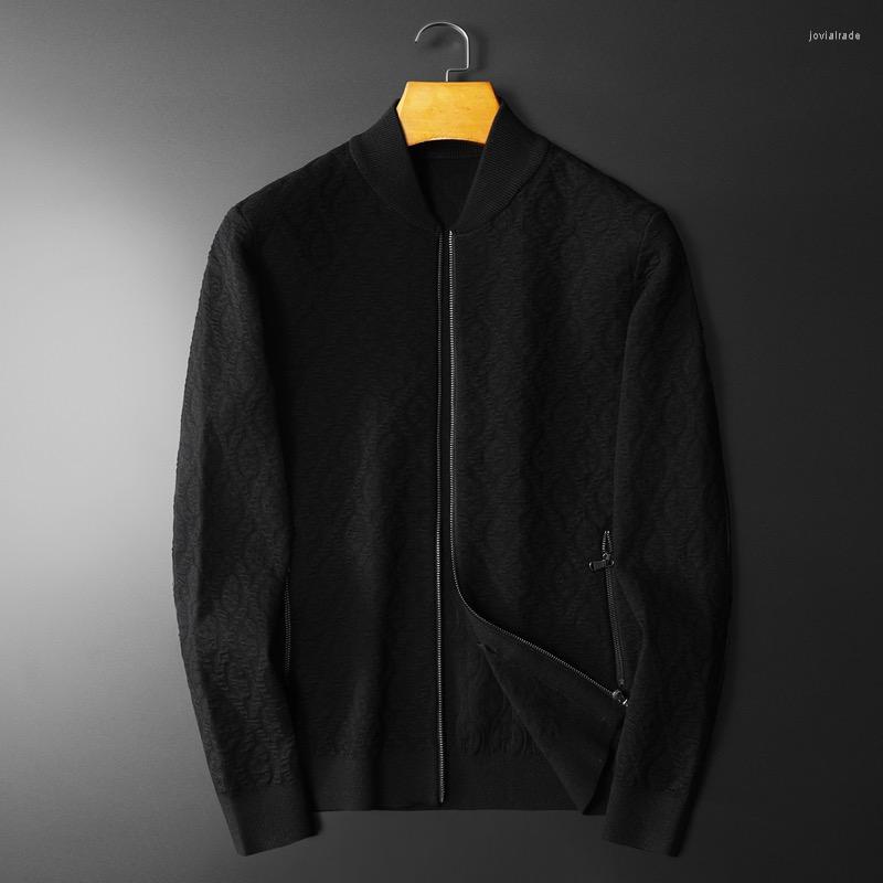 Men's Jackets 2022 High-end Jacquard Knitted Jacket Men's Autumn And Winter Cardigan Sweater Trend Business Casual Baseball Collar Coat, Black
Men's Jackets 2022 High-end Jacquard Knitted Jacket Men's Autumn And Winter Cardigan Sweater Trend Business Casual Baseball Collar Coat, Black
