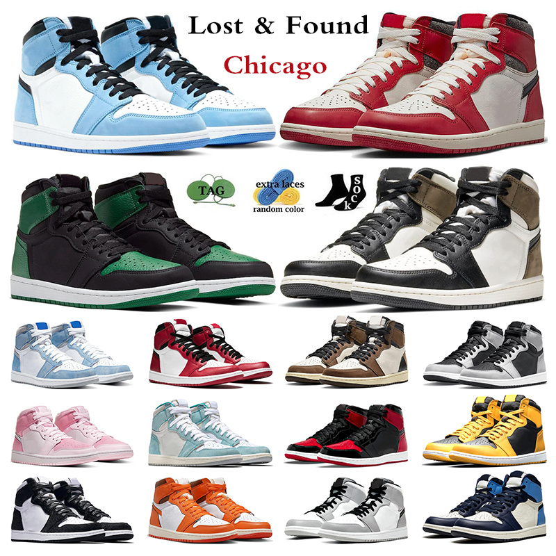 Chicago Lost and Found 1 Mens Basketball Shoes Jumpman Retro 1s Cactus Jack University Blue Dark Mocha Bred Patent Hyper Royal Pine Green Womens Sports Trainers
Chicago Lost and Found 1 Mens Basketball Shoes Jumpman Retro 1s Cactus Jack University Blue Dark Mocha Bred Patent Hyper Royal Pine Green Womens Sports Trainers