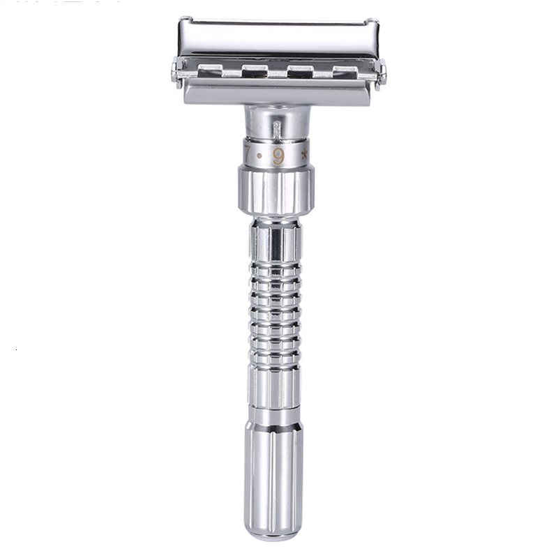 Electric Shavers Adjustable Double Edge Shaving Safety Razor Shaver Blades Zinc Alloy Chrome Razors With 221203