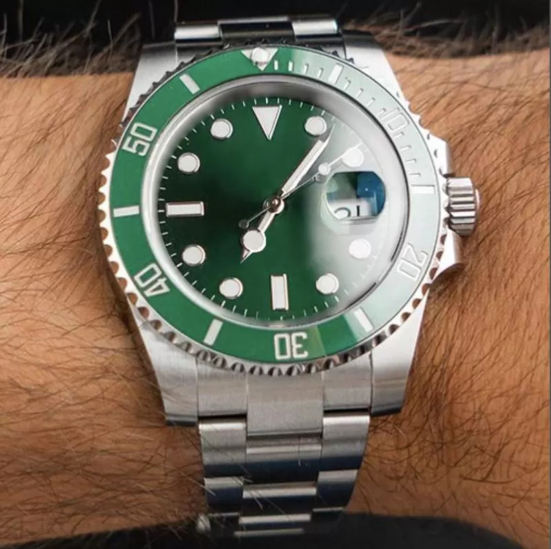 The most populars men's watch multi-color choice green dial magnifying glass date ceramic bezel stainless steel beads durable bracelet automatic movement watches, Business card case
The most populars men's watch multi-color choice green dial magnifying glass date ceramic bezel stainless steel beads durable bracelet automatic movement watches, Business card case
