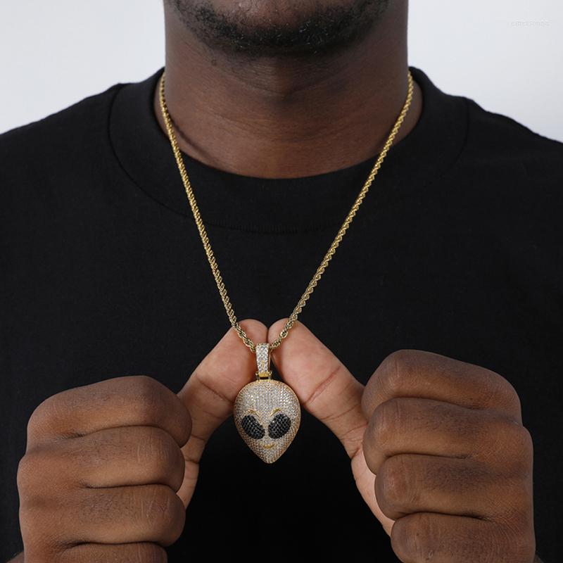 Chains Hip Hop Fashion Gold Color Iced Out Alien Face Pendant Necklace Trendy Men's Rock Party Punk Jewelry
Chains Hip Hop Fashion Gold Color Iced Out Alien Face Pendant Necklace Trendy Men's Rock Party Punk Jewelry