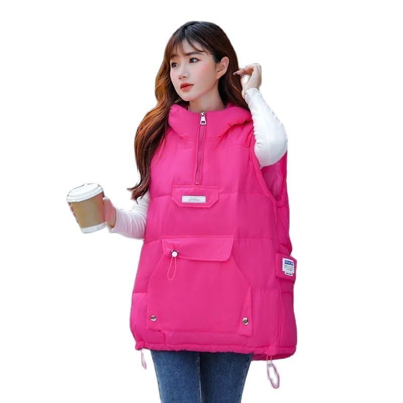 Women's Vests Loose Pullover Down Cotton Vest Female Autumn Winter Korean Version Hooded Fashion Keep Warm Vest Ladies Parka Coat 221202, Creamy-white
Women's Vests Loose Pullover Down Cotton Vest Female Autumn Winter Korean Version Hooded Fashion Keep Warm Vest Ladies Parka Coat 221202, Creamy-white