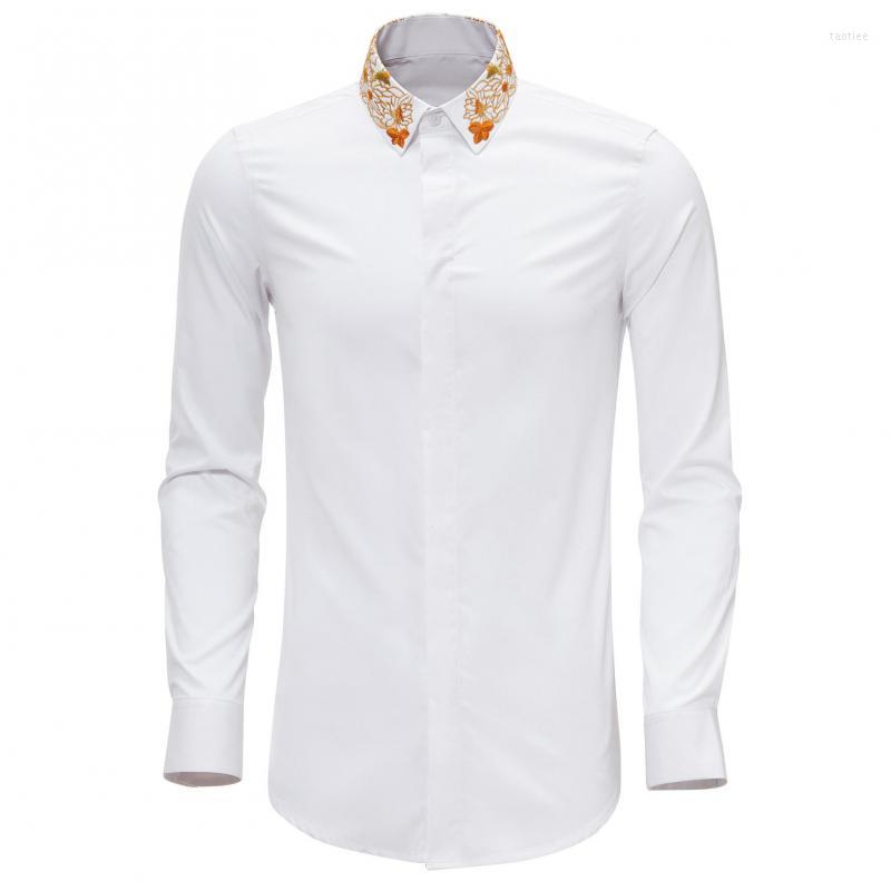 Men's Casual Shirts Men Shirt Luxury Gold Flower Embroidery Long Sleeve Mens Dress Plus Size 4xl Party Wedding Man, Black
Men's Casual Shirts Men Shirt Luxury Gold Flower Embroidery Long Sleeve Mens Dress Plus Size 4xl Party Wedding Man, Black