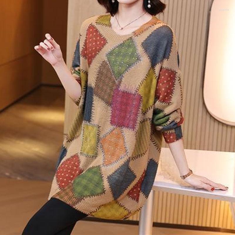 Women's Sweaters Autumn Winter Elegant Loose Color Blocking Female Long Sleeve Casual Vintage Round Neck Jumpers Women's Clothing, Colour
Women's Sweaters Autumn Winter Elegant Loose Color Blocking Female Long Sleeve Casual Vintage Round Neck Jumpers Women's Clothing, Colour