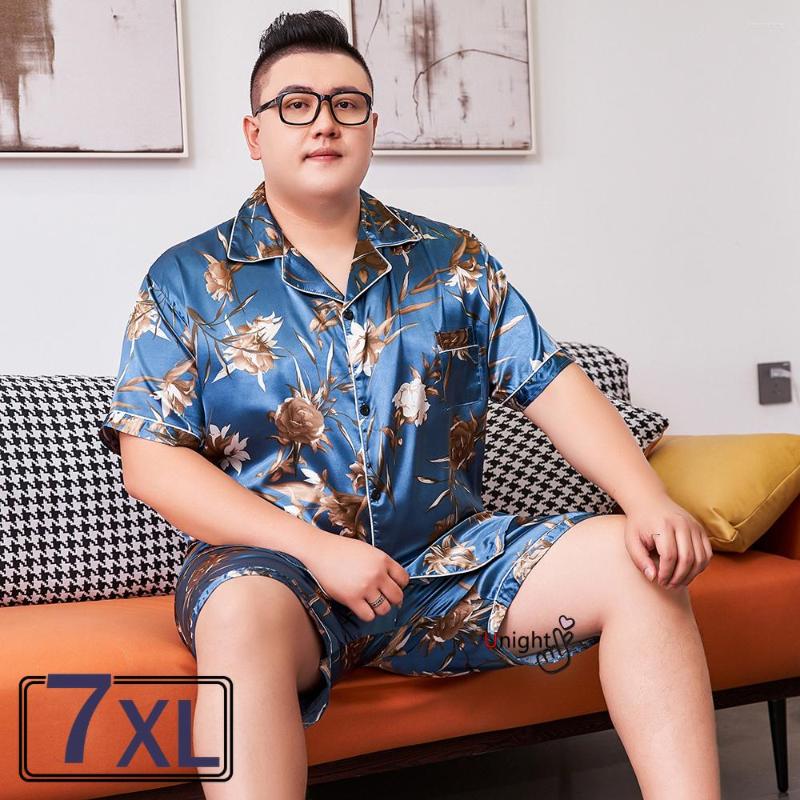 Men's Sleepwear Summer Men Pajamas Set Turn-down Collar Large Size 5XL 7X Short Sleeve Trousers Pyjama Night Pijama Daddy Home Wear, 01
Men's Sleepwear Summer Men Pajamas Set Turn-down Collar Large Size 5XL 7X Short Sleeve Trousers Pyjama Night Pijama Daddy Home Wear, 01