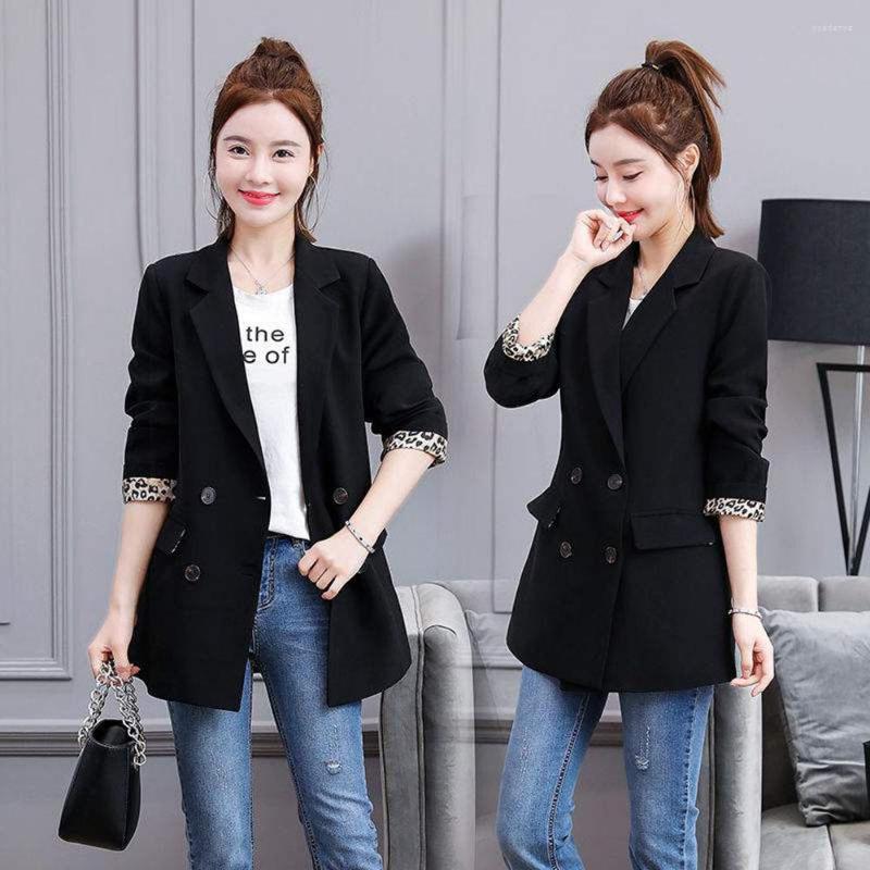 Women' Suits Women Double Breasted Solid Elegant Blazer Female Cuff Leopard Casual Coat High Quality Vintage Jackets Slim Simple Outerwear, Black
Women' Suits Women Double Breasted Solid Elegant Blazer Female Cuff Leopard Casual Coat High Quality Vintage Jackets Slim Simple Outerwear, Black