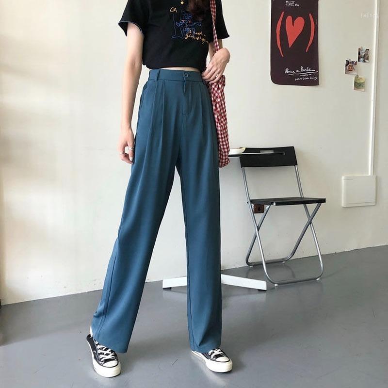 Women' Pants Ladies Suit Korean Version Loose Black For Women Autumn Straight Trousers All-match High Waist Women, Blue
Women' Pants Ladies Suit Korean Version Loose Black For Women Autumn Straight Trousers All-match High Waist Women, Blue