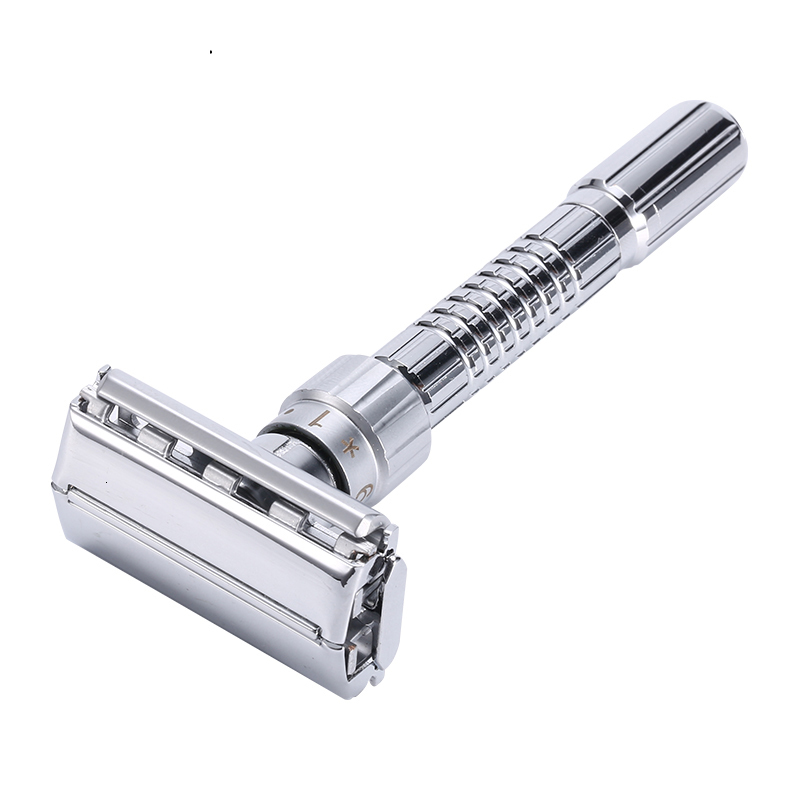 Electric Shavers Adjustable Double Edge Shaving Safety Razor Shaver Blades Zinc Alloy Chrome Razors With 221203