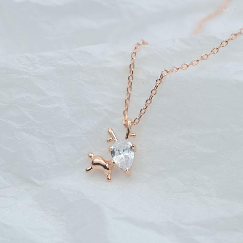 Chains Cute Animal Antler Rhinestone Rose Gold Color Cubic Zirconia Clavicle Chain Necklace For Women Girls Trendy Jewelry SN2373
Chains Cute Animal Antler Rhinestone Rose Gold Color Cubic Zirconia Clavicle Chain Necklace For Women Girls Trendy Jewelry SN2373
