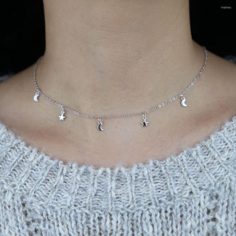 Chains 2022 Christmas Arrived Fine 925 Sterling Silver Jewelry Cute Lovely Moon Star Charm Women Choker Necklace
Chains 2022 Christmas Arrived Fine 925 Sterling Silver Jewelry Cute Lovely Moon Star Charm Women Choker Necklace