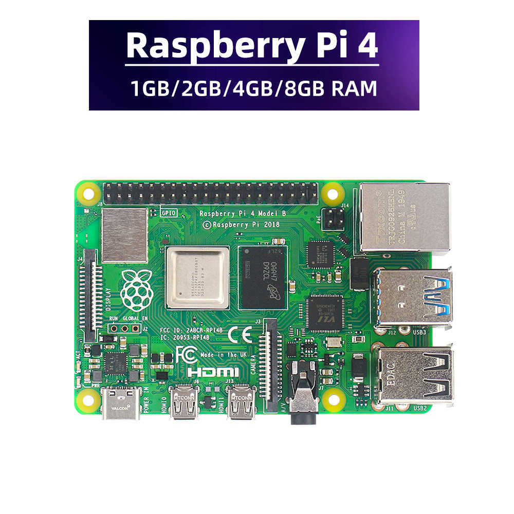 Raspberry Pi 4 Model B 1 2 4 8 GB RAM Electronic Components Cortex-A72 ARM v8 64-bit SoC 1.5GHz Gigabit Ethernet WiFi BLE 4K Video RPi 4B Pi4
Raspberry Pi 4 Model B 1 2 4 8 GB RAM Electronic Components Cortex-A72 ARM v8 64-bit SoC 1.5GHz Gigabit Ethernet WiFi BLE 4K Video RPi 4B Pi4