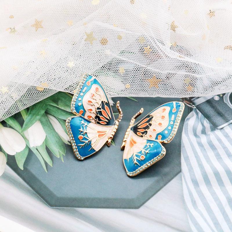 Stud Earrings Sweet Butterfly Copper Material Polish Enamel Symmetrical Jewelry For Women
Stud Earrings Sweet Butterfly Copper Material Polish Enamel Symmetrical Jewelry For Women