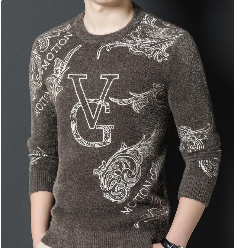 Men's Sweaters New Winter Brand Cashmere Sweater Fashion Jumper Thick Warm Pull Homme Men Clothing