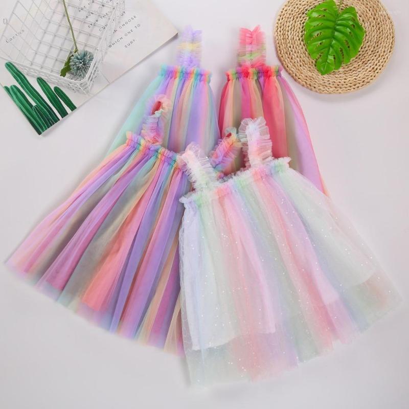 Girl Dresses Baby Dress Rainbow Color Summer Pleated Toddler Suspenders Tutu Children Princess Clothes Vestido
Girl Dresses Baby Dress Rainbow Color Summer Pleated Toddler Suspenders Tutu Children Princess Clothes Vestido