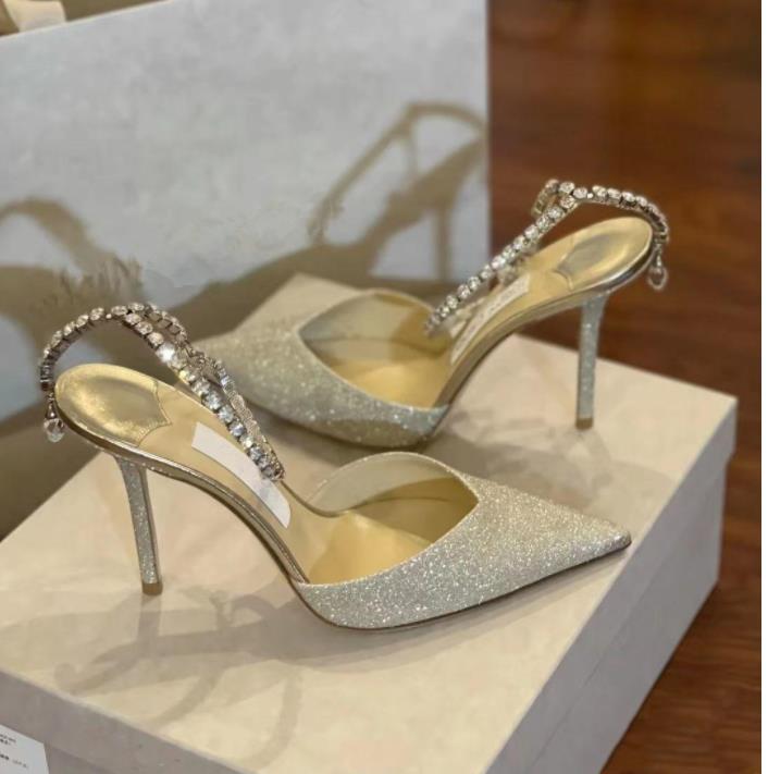 Latest Saeda Y-shaped Rhinestone Chain Dress Shoes stilettos Bride Women's Buckle 33 Sandals Pointed Toe Sandals Ankle Bright Diamond-chain High-heeled
Latest Saeda Y-shaped Rhinestone Chain Dress Shoes stilettos Bride Women's Buckle 33 Sandals Pointed Toe Sandals Ankle Bright Diamond-chain High-heeled