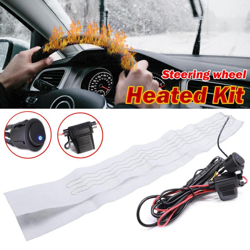 Steering Wheel Covers 130cm Universal Car Heated Cover Heater DIY Kit Pad Winter Blue Lamp Switch Hand Warmer 12V Thermal Accessories
Steering Wheel Covers 130cm Universal Car Heated Cover Heater DIY Kit Pad Winter Blue Lamp Switch Hand Warmer 12V Thermal Accessories
