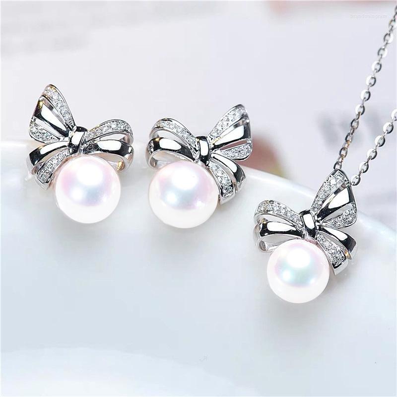 Stud Earrings Imitation Shell Pearl Studs Necklace Sweet Hypoallergenic 925 Sterling Silver Bow Elegant Jewelry Set For Women Girls
Stud Earrings Imitation Shell Pearl Studs Necklace Sweet Hypoallergenic 925 Sterling Silver Bow Elegant Jewelry Set For Women Girls