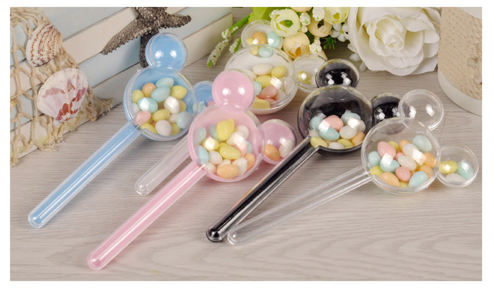 Gift Wrap 12pcs Mouses Plastic Candy Box Wedding Pack Baby Shower Kids Birthday Party Sweet Christmas Supplies 221202