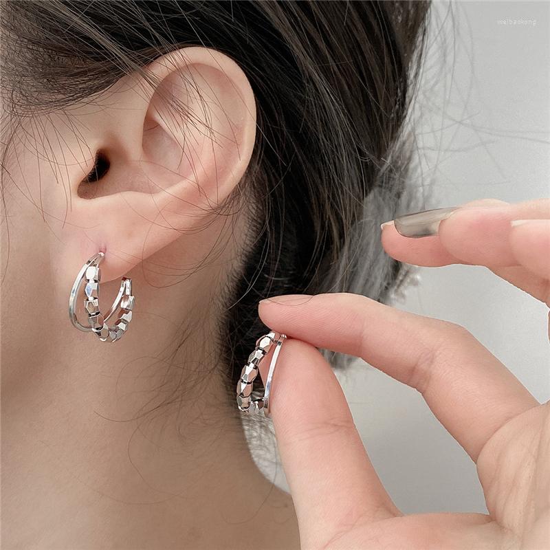 Hoop Earrings Korean Fashion Geometric Silver Color Metal For Women Exquisite Charm Aesthetic Jewelry Accessories Gift
Hoop Earrings Korean Fashion Geometric Silver Color Metal For Women Exquisite Charm Aesthetic Jewelry Accessories Gift