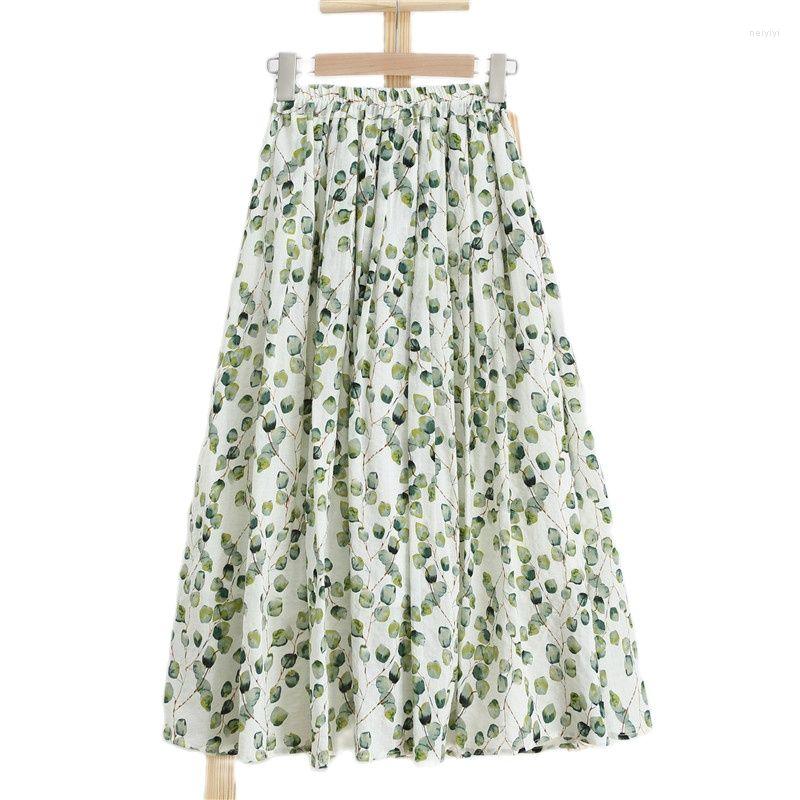Skirts Floral Pleated Ladies Skirt Fashion Summer Elegant Retro Elastic Waist Cotton Linen Loose Mid-Length A Line Female, Photo color
Skirts Floral Pleated Ladies Skirt Fashion Summer Elegant Retro Elastic Waist Cotton Linen Loose Mid-Length A Line Female, Photo color