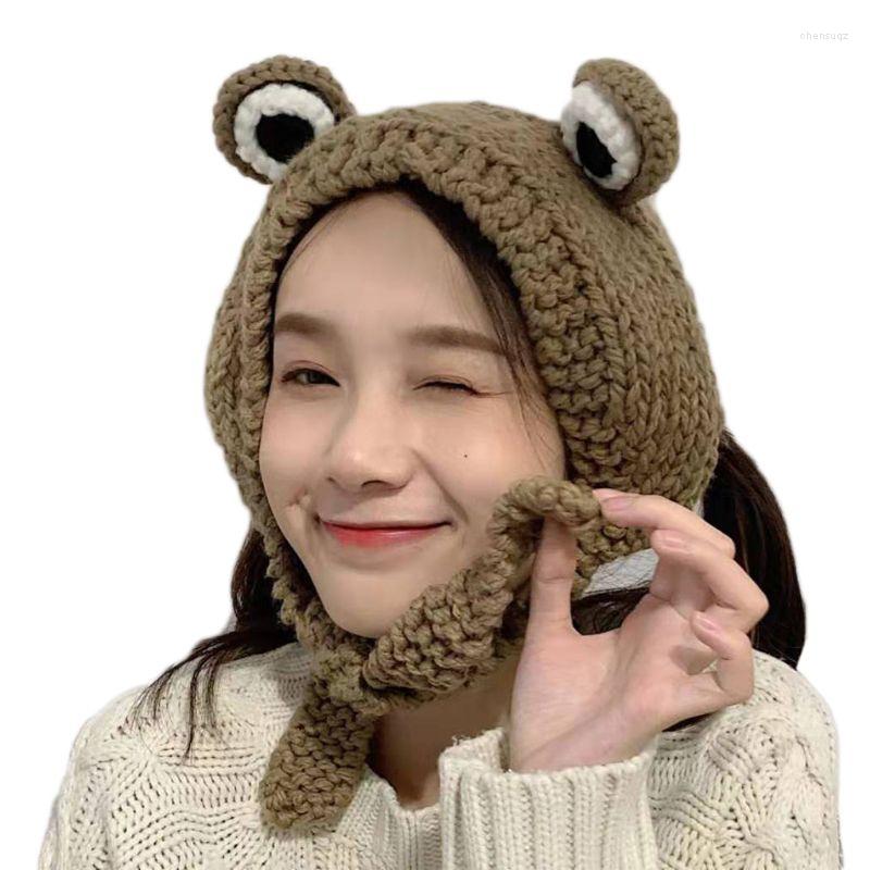 Berets Women Men Cute Frog Eyes Weave Knitted Skullies Beanie Hat Solid Color Chunky Crochet Harajuku Winter Warm Earflap, Green
Berets Women Men Cute Frog Eyes Weave Knitted Skullies Beanie Hat Solid Color Chunky Crochet Harajuku Winter Warm Earflap, Green