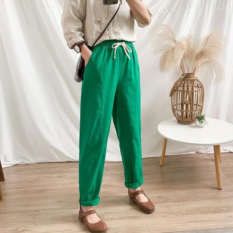 Women's Pants Summer Women's Cotton Linen Large Size Casual Loose Ankle-length Capri Drawstring Harem Wide Trousers, Khaki
Women's Pants Summer Women's Cotton Linen Large Size Casual Loose Ankle-length Capri Drawstring Harem Wide Trousers, Khaki