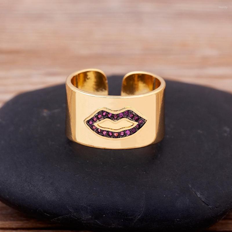 Wedding Rings AIBEF Classic Lip Shaped Crystal Copper Zircon Ring Women Charm Adjustable Opening Engagement Fashion Party Jewelry
Wedding Rings AIBEF Classic Lip Shaped Crystal Copper Zircon Ring Women Charm Adjustable Opening Engagement Fashion Party Jewelry