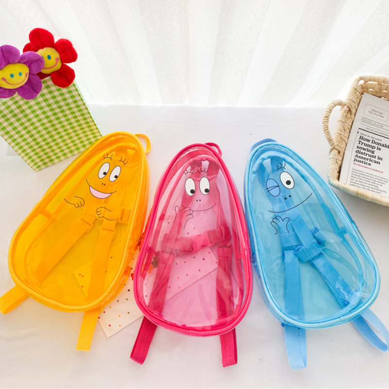 Backpacks INS Cute Cartoon Jelly Bag Baby PVC Transparent Kindergarten Schoolbag Beach Swimming Kids Children Girls Boys 221203