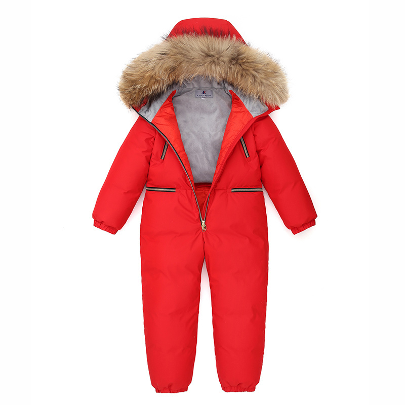 Down Coat Large size children's jumpsuit down jacket Winter boys ski suit Girls thick warm winter outwear kids siamese Jacket 221203