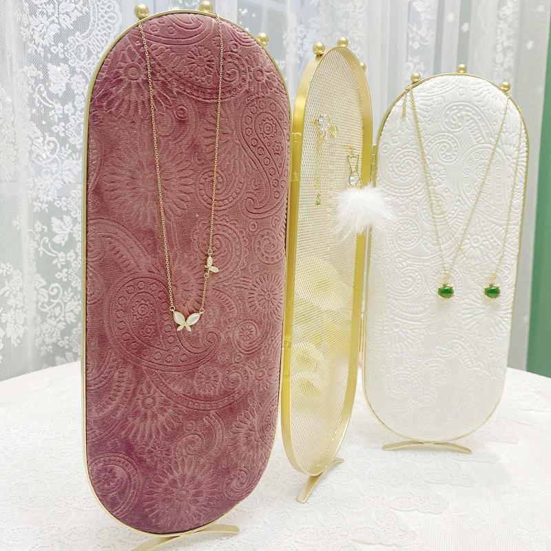 Jewelry Pouches Screen Display Foldable Shelf Organizer Rack For Necklace Watch Decor Store Desktop
Jewelry Pouches Screen Display Foldable Shelf Organizer Rack For Necklace Watch Decor Store Desktop